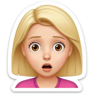 shocked clean girl sticker