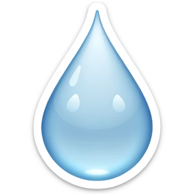 Gota de agua color blanco sticker