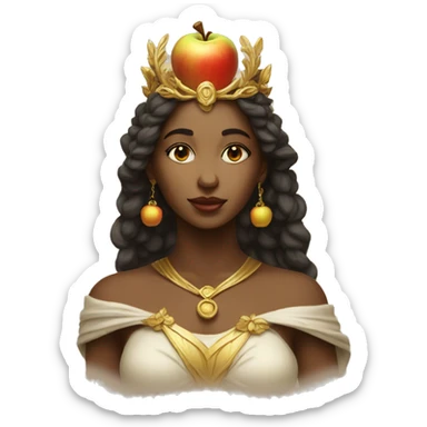 Goddess Eris with Golden Apple  sticker