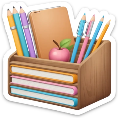 aesthetic school supplies cottage core (earthy) sticker