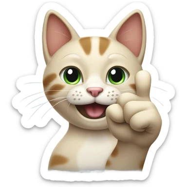 Cat giving thumbs up sticker