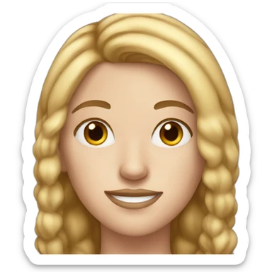 White woman with freckles sticker