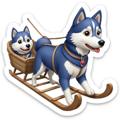 Dog sled sticker