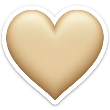 Beige heart  sticker