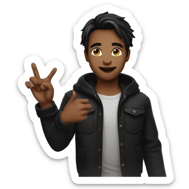 Young vamp life hand sign sticker