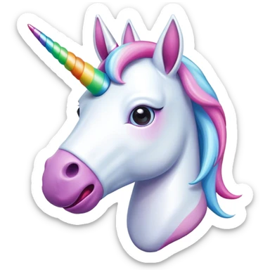 Unicorn with a dummy in mouth  sticker