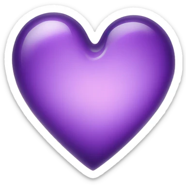 Purple glass heart  sticker