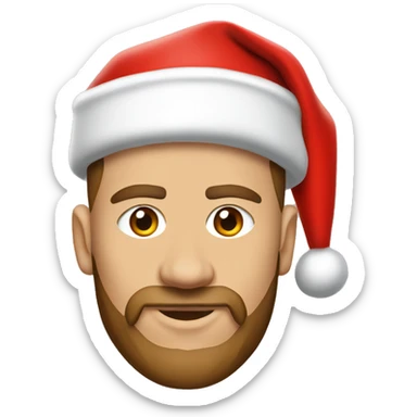 Travis Kelce wearing Santa hat sticker