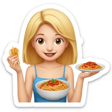 Üstünde askılı olan mutlu kız  sticker