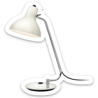Lamp Poul Henningsen for Louis Poulsen PH 2/1 table lamp in white and chrome sticker