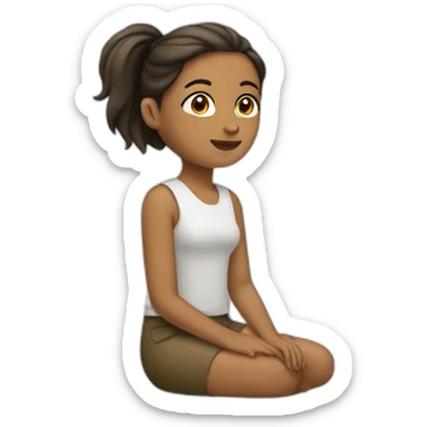 women sitting sticker