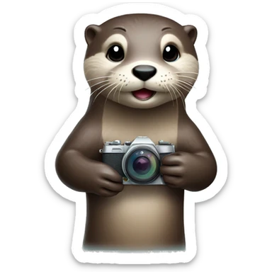 Otter mit Kamera in der Hand  sticker