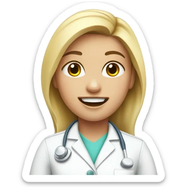 girl dentist sticker