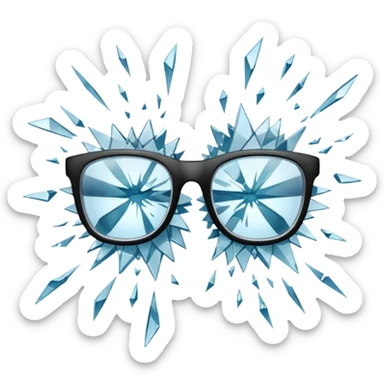 Les verres se brisent, le banquet s’éteint » → 🥂💥 Verres brisés (deux verres explosant en éclats)Les verres se brisent, le banquet s’éteint » → 🥂💥 Verres brisés (deux verres explosant en éclats) sticker