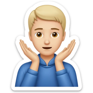 Person grabbing neck with hands sticker