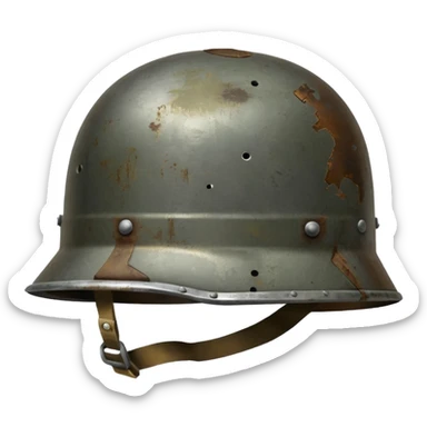 military simple helmet world war times  sticker