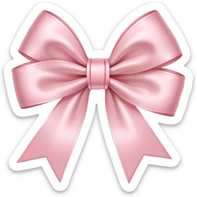 Light pink satin bow sticker