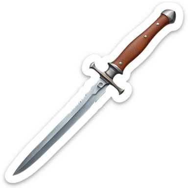 Short Broken rusty sword — cracked edge, worn grip sticker