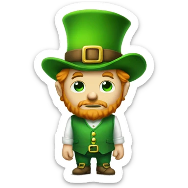  sad leprechaun with empty pockets sticker