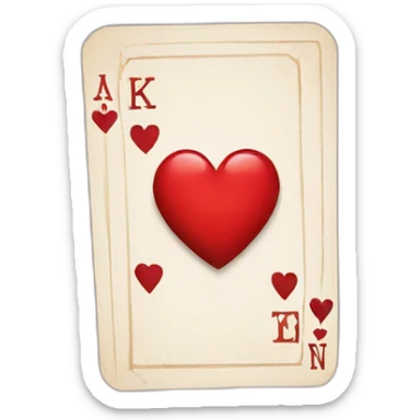 Heart King card sticker