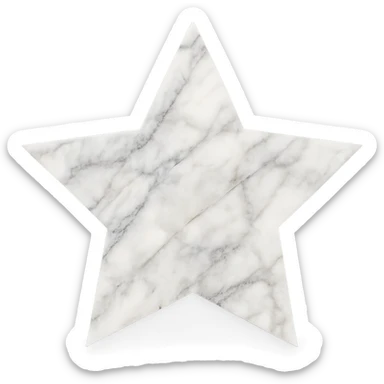 star with a marble texture sticker