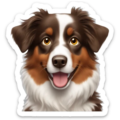 Red tri Australian shepherd  sticker