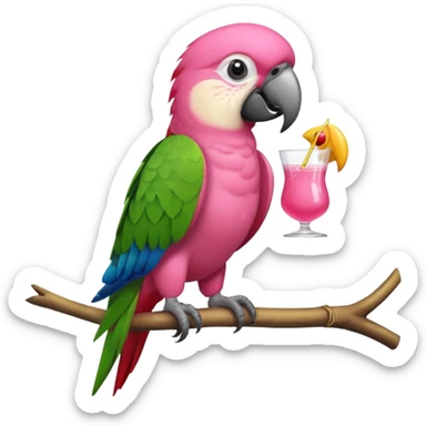 Parrot 🦜 with bikini 👙  sticker