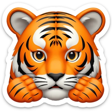facepalm tiger face for Twitch emote sticker