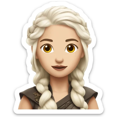 Daenerys Targaryen from game of thrones with dragon sticker