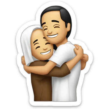 jokowi-and-jesus-hugging sticker