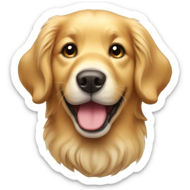 Cute golden retriever dog sticker