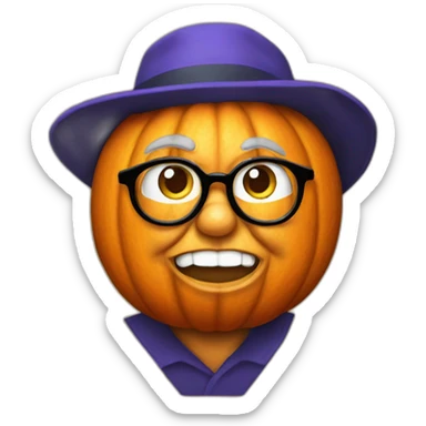danny devito pumpkin sticker