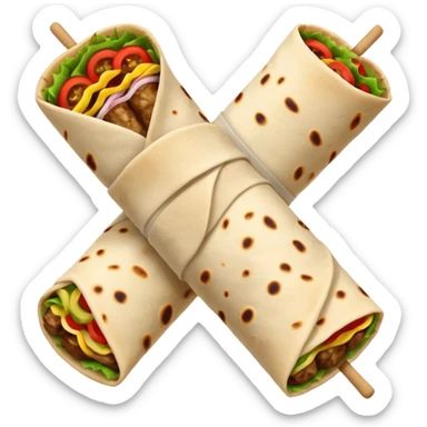 kebab in lavash sticker