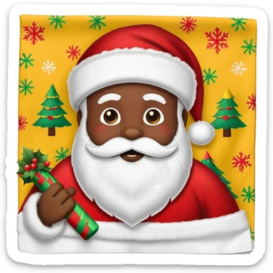 a african santa napkin sticker