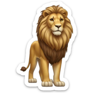 realistic lion full body sticker