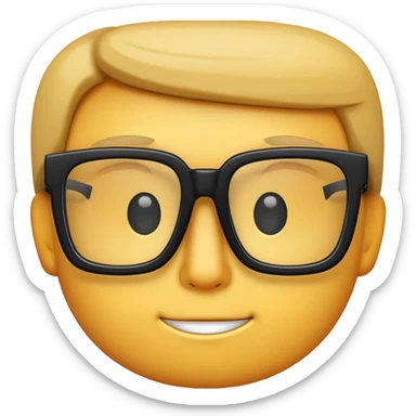 black glasses sticker