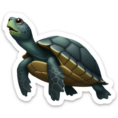 Black turtle who can’t breathe sticker