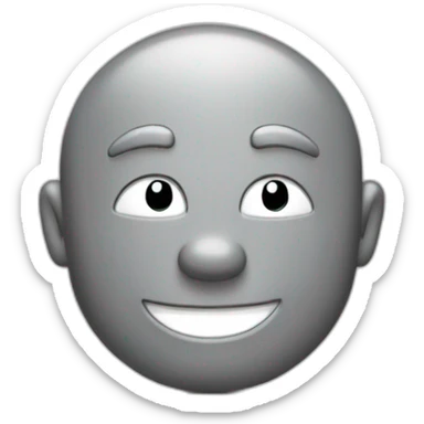 A coin in the shape of a retro Disney character in gray color sticker