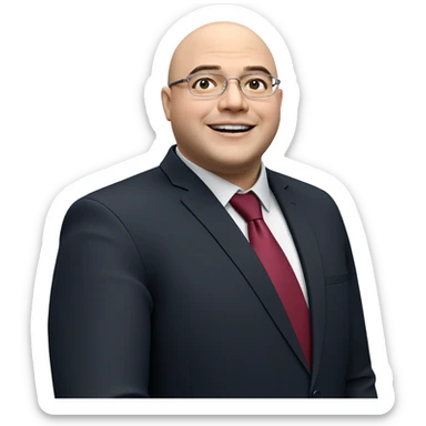 smiling man in formal wear sticker