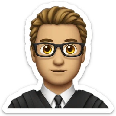 Realistic ninja lawyer sticker