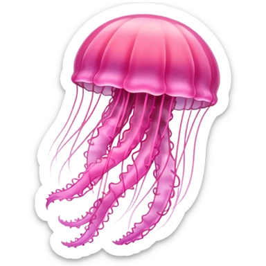 pink jellyfish sticker