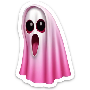 ghostface from scream movie shades of red and pink sticker