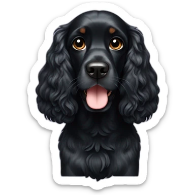 cute-black-cockerspaniel sticker