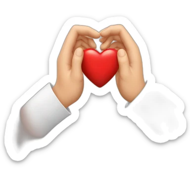 Coeur fait avec deux mains sticker