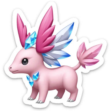 Diancie-Palkia-Amaura-Aurorus-aesthetic-fusion sticker
