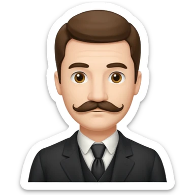 1800's european male sticker