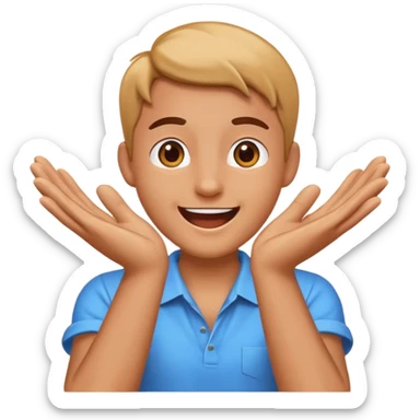 hands clapping for talent sticker