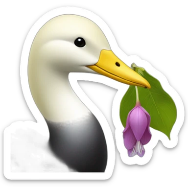 cute minnesota loon nestled in Cypripedium reginae sticker