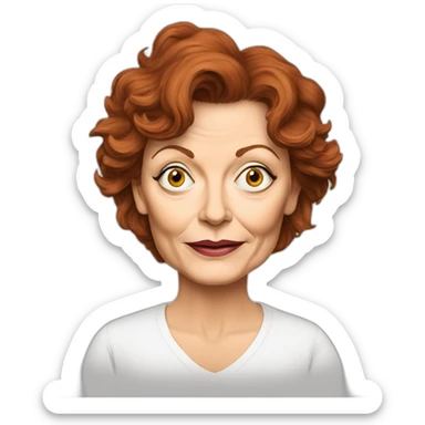 actor susan sarandon cartoon wearing tee sticker