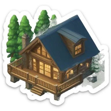 Lodge isometric sticker
